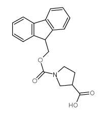 Fmoc-1-pyrrolidine-3-carboxylic acid - Chemical structure and product image