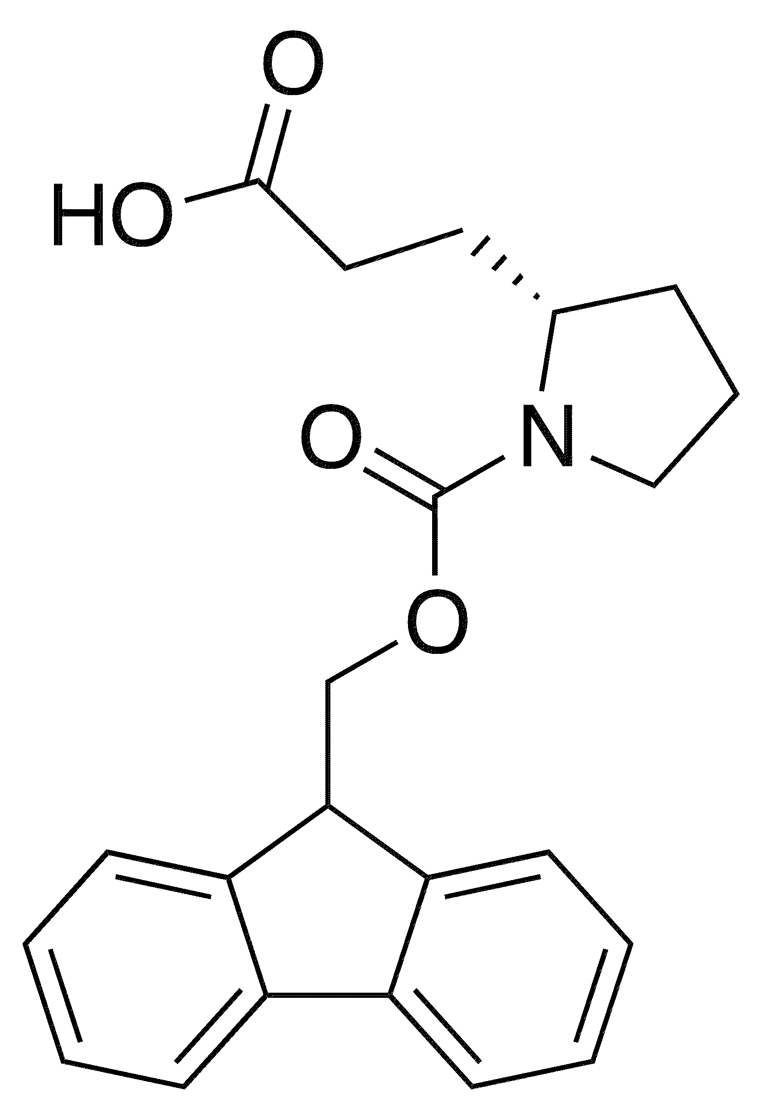 (S)-3-(1-Fmoc-pyrrolidin-2-yl)-propionic Acid - Chemical structure and product image