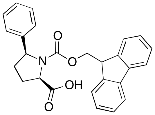 Fmoc-(2R,5S)-5-phenyl-pyrrolidine-2-carboxylic Acid - Chemical structure and product image