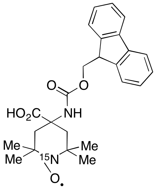 Fmoc-2,2,6,6-tetramethylpiperidine-N-oxyl-4-amino-4-carboxylic Acid-15N - Chemical structure and product image