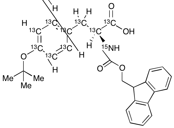 N-Fmoc-(13C9,15N)-L-Tyrosine O-Tertbutyl Ether - Chemical structure and product image