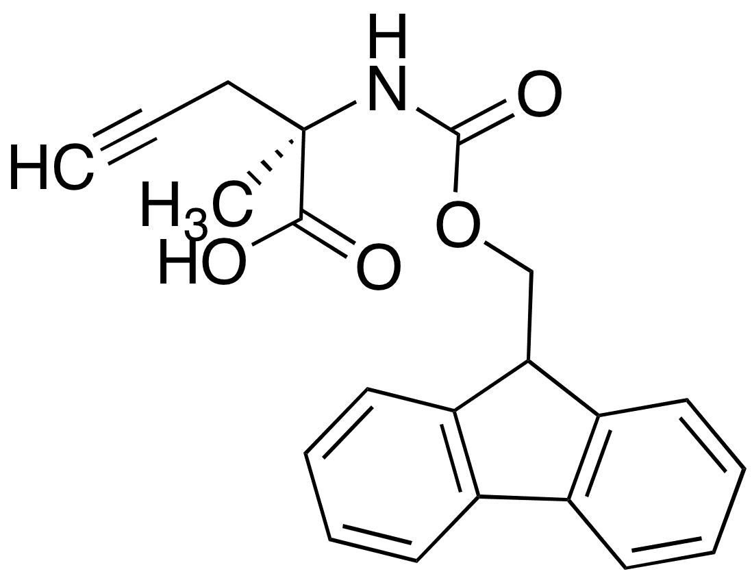 Fmoc-â€‹(R)â€‹-â€‹propargyl-â€‹Ala-â€‹OH - Chemical structure and product image