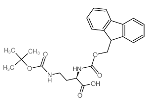 Fmoc-D-dab(boc)-OH - Chemical structure and product image