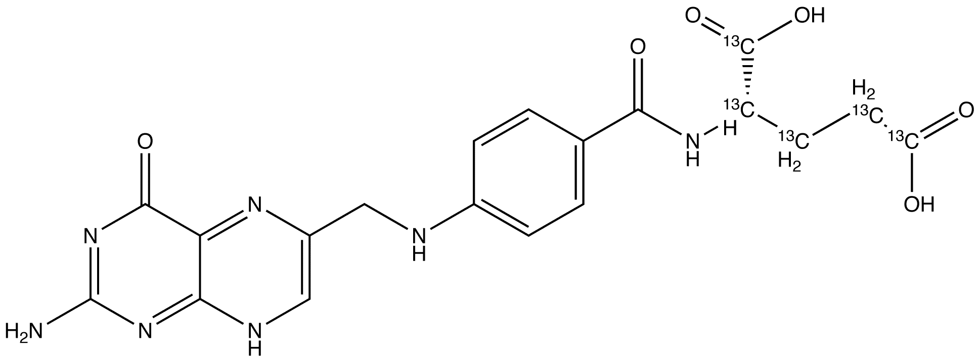 Folic Acid-13C5 - Chemical structure and product image