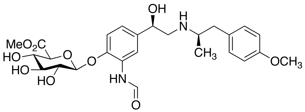 Formoterol O-beta-D-Glucuronide Methyl Ester (mixture of diastereomers) - Chemical structure and product image
