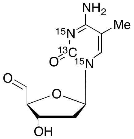 5-Formyl-2-deoxy Cytidine-13C,15N2 - Chemical structure and product image