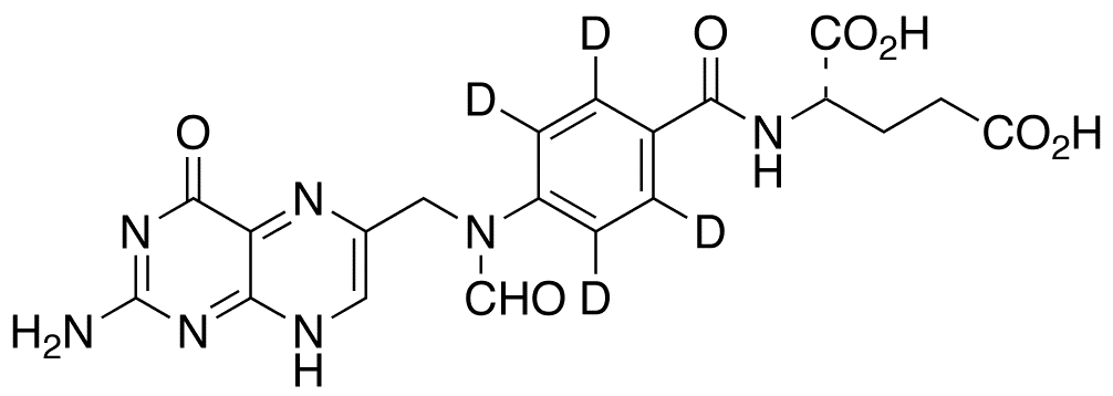 10-Formyl Folic Acid-d4 - Chemical structure and product image