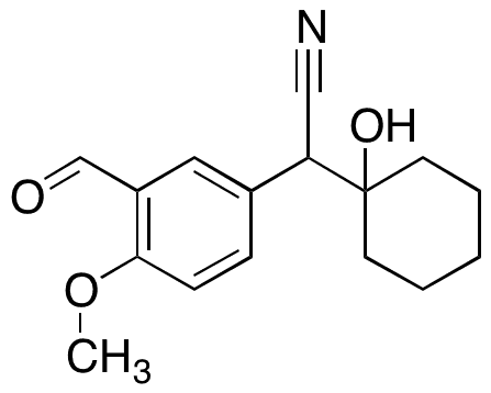 2-(3-Formyl-4-methoxyphenyl)-2-(1-hydroxycyclohexyl)acetonitrile - Chemical structure and product image
