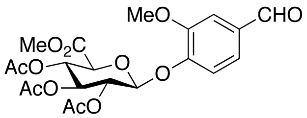4-Formyl-2-methoxyphenyl beta-D-Glucopyranosiduronic Acid Triacetate Methyl Ester - Chemical structure and product image