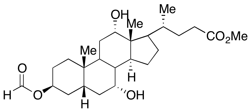 (3 beta,5 beta,7 alpha,12 alpha)-3-(Formyloxy)-7,12-dihydroxycholan-24-oic Acid Methyl Ester - Chemical structure and product image
