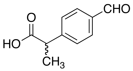 rac 2-(4-Formylphenyl)propionic Acid (Ibuprofen Impurity K) - Chemical structure and product image
