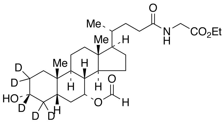 7-Formyloxy Glycochenodeoxycholic Acid-d5 Ethyl Ester - Chemical structure and product image