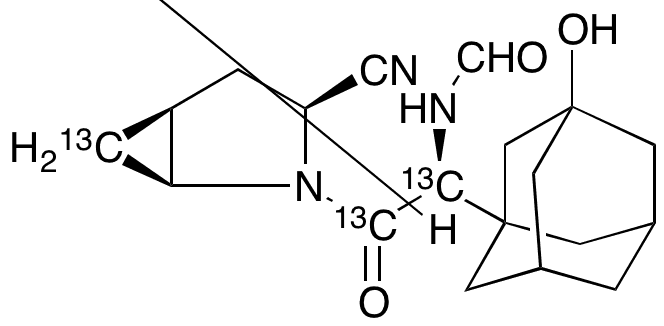 N-Formyl Saxagliptin-13C3 - Chemical structure and product image