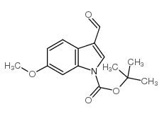 3-Formyl-6-methoxyindole-1-carboxylic acid tert-butyl ester - Chemical structure and product image