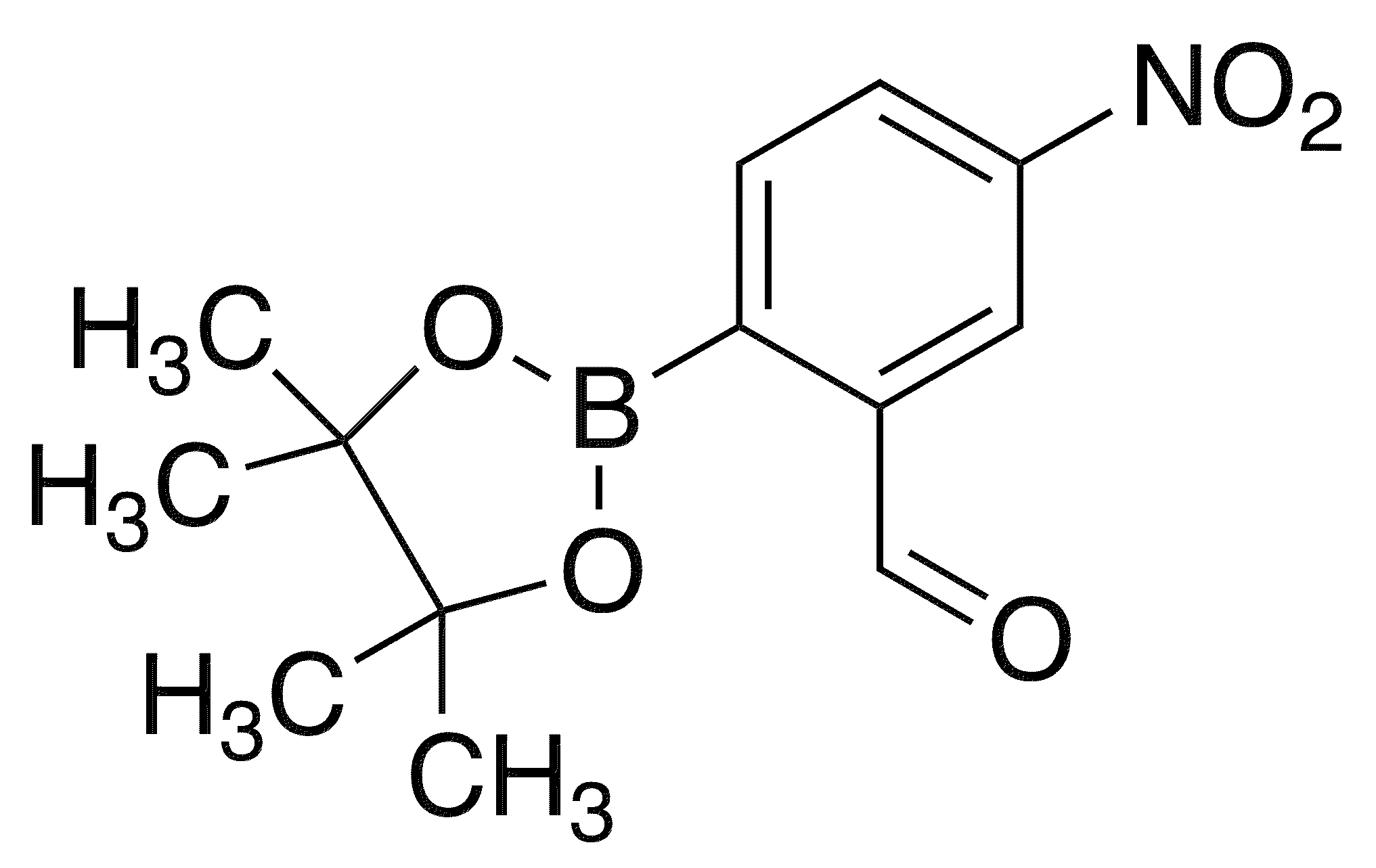 2-Formyl-4-nitrophenylboronic Acid Pinacol Ester - Chemical structure and product image