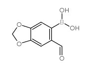 (2-Formyl-4,5-methylenedioxy)phenylboronic acid - Chemical structure and product image