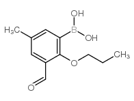 3-Formyl-5-methyl-2-propoxyphenylboronic acid - Chemical structure and product image