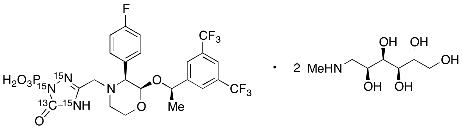 Fosaprepitant-13C,15N3 Dimeglumine - Chemical structure and product image