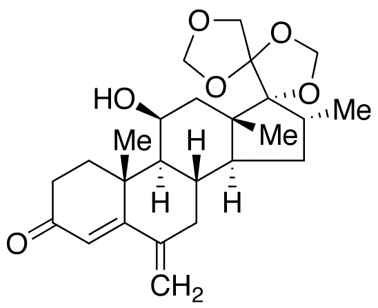 5,11beta-Dihydroxy-6beta-methyl-17,20:20,21-bis(methylenedioxy)-cyclic Ethylene Acetal 5alpha-Pregnan-3-one - Chemical structure and product image