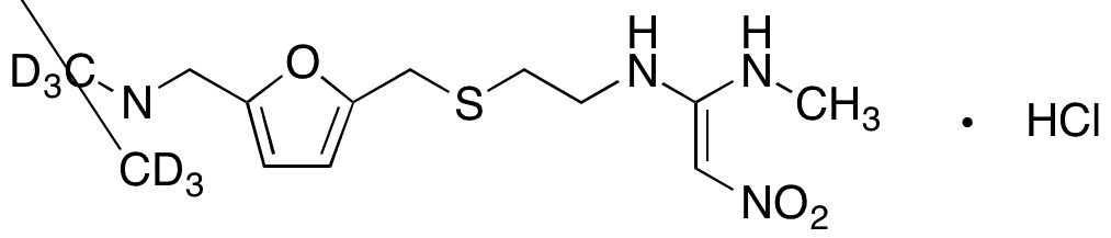 	Ranitidine-d6 Hydrochloride (0.2mg/mL in Methanol) - Chemical structure and product image
