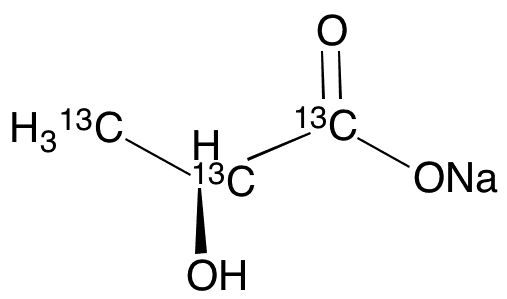 	L-(+)-Lactic Acid-13C3 Sodium Salt (13C3, 98%) 20% W/W in H2O - Chemical structure and product image