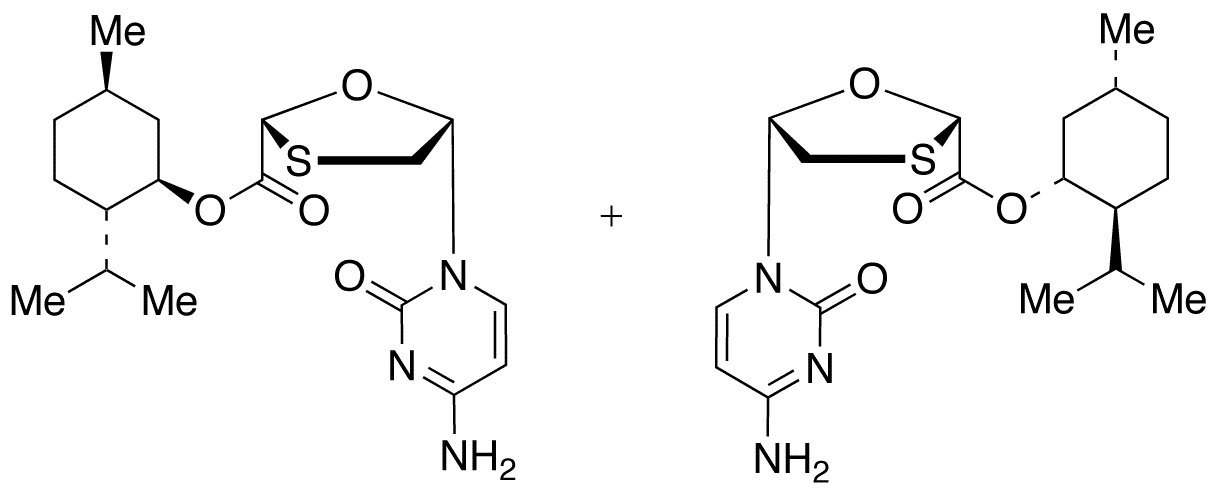 	rac-cis-Lamivudine Acid (1R,2S,5R)-5-Methyl-2-isopropylcyclohexyl Ester - Chemical structure and product image