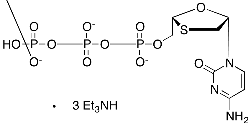 	Lamivudine Triphosphate Triethylamine Salt (90%) - Chemical structure and product image