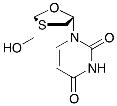 	(2R-cis)-1-[2-(Hydroxymethyl)-1,3-oxathiolan-5-yl]-2,4(1H,3H)-pyrimidinedione - Chemical structure and product image