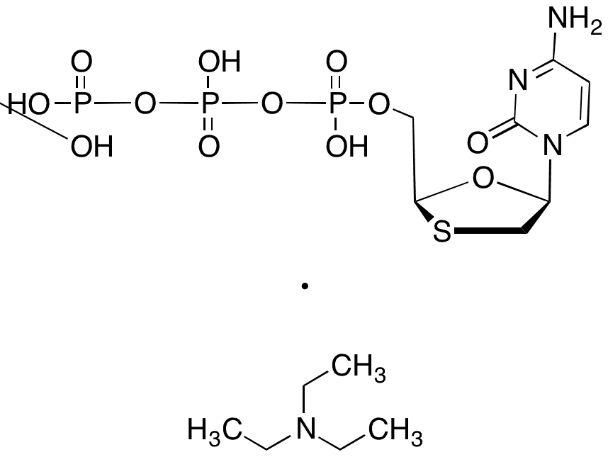 	ent-Lamivudine Triphosphate Triethylammonium Salt - Chemical structure and product image