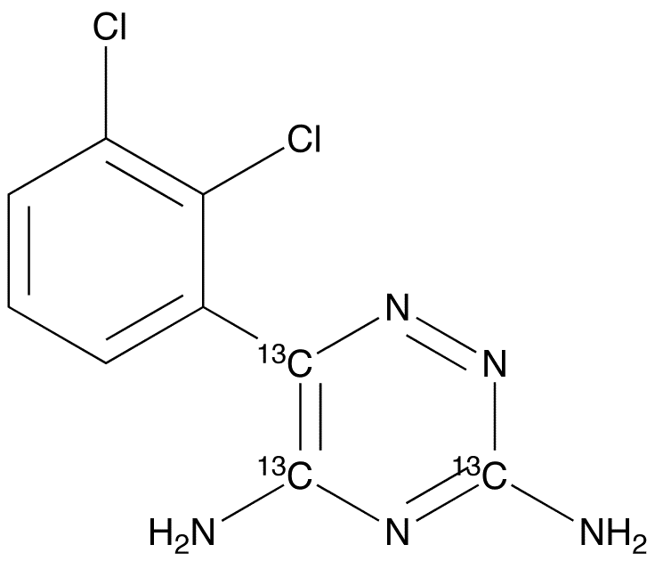 	Lamotrigine-13C3 - Chemical structure and product image