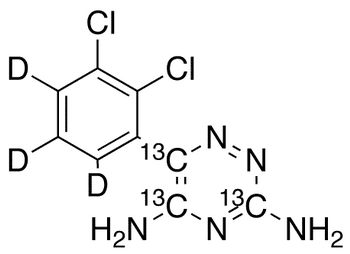 	Lamotrigine-13C3,d3, Major - Chemical structure and product image