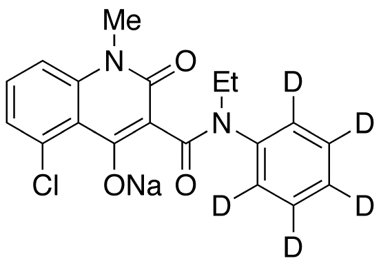 Laquinimod-d5 Sodium Salt - Chemical structure and product image