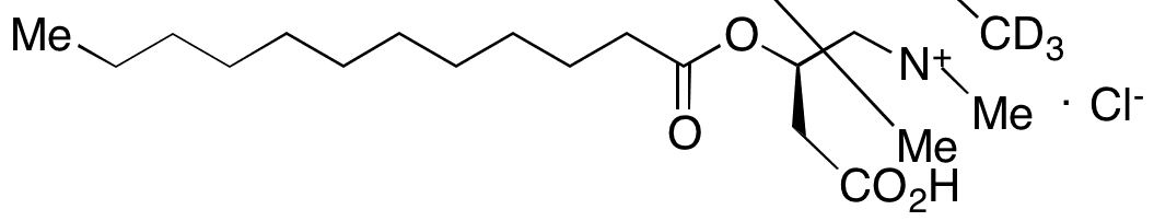 Lauroyl-L-carnitine-d3 Hydrochloride - Chemical structure and product image