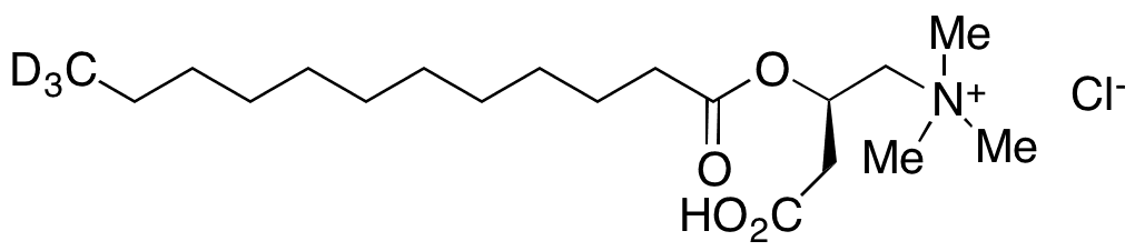 	Lauroyl-d3-L-carnitine Hydrochloride - Chemical structure and product image
