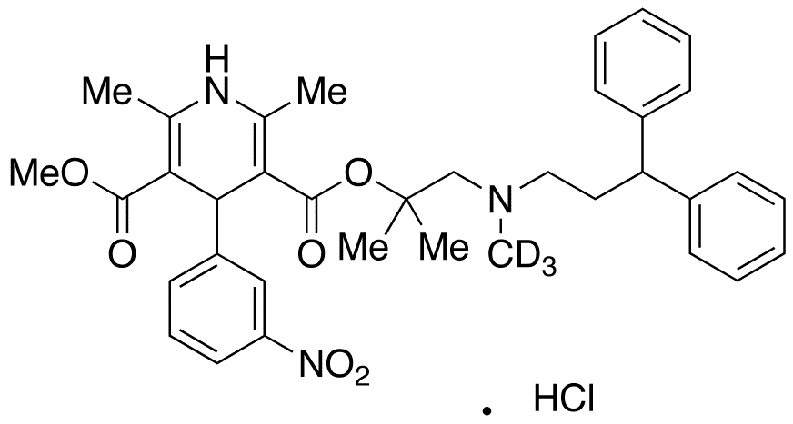 	Lercanidipine-d3 Hydrochloride - Chemical structure and product image