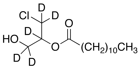 	rac 2-Lauroyl-3-chloropropanediol-d5 - Chemical structure and product image