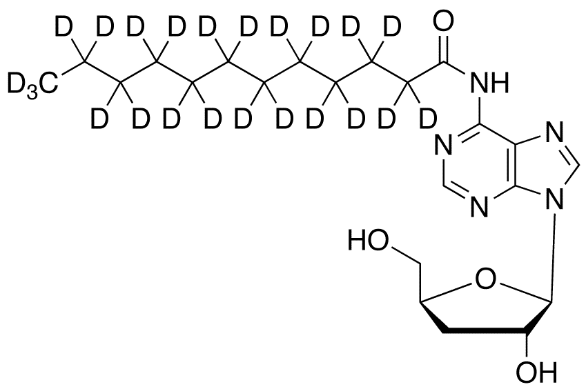 	N6-Lauroyl Cordycepin-d23 - Chemical structure and product image