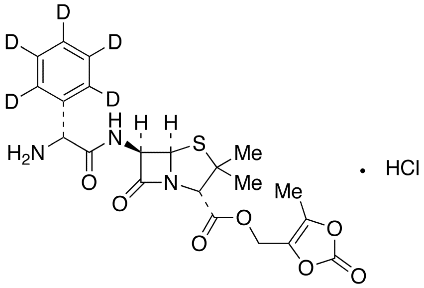 	Lenampicillin-d5 Hydrochloride - Chemical structure and product image