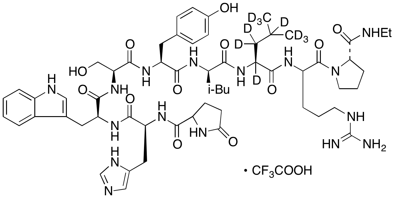 	Leuprolide-d10 Trifluoroacetic Acid Salt - Chemical structure and product image
