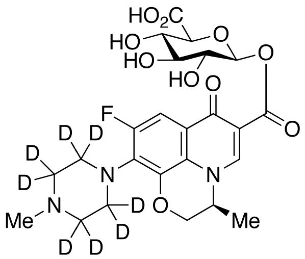 	Levofloxacin-d8 Acyl-beta-D-glucuronide	 - Chemical structure and product image