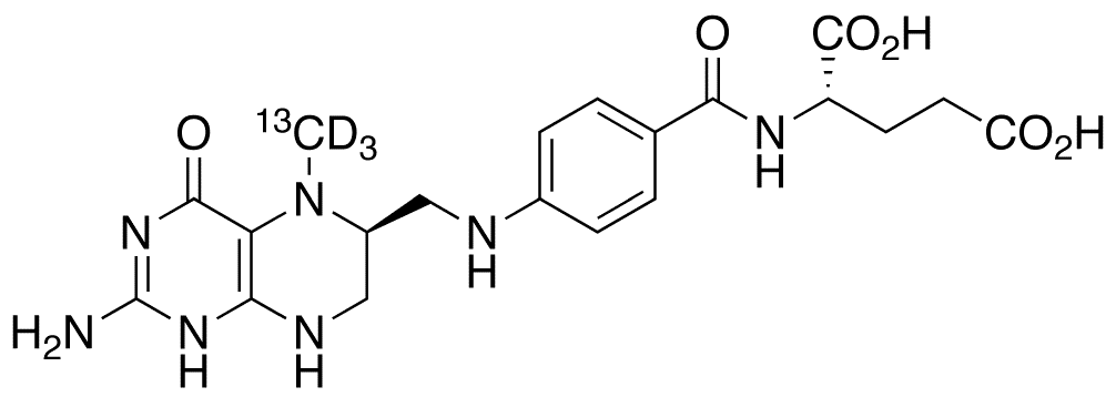 	Levomefolic Acid-13C,d3 - Chemical structure and product image