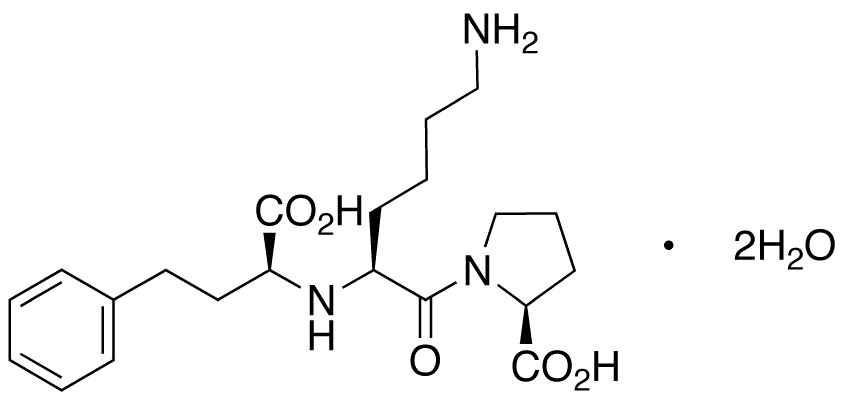 	(S)-Lisinopril Dihydrate - Chemical structure and product image