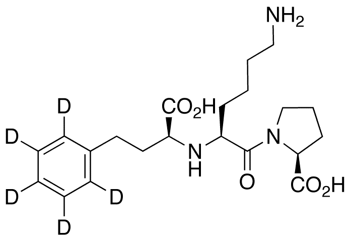 	(S)-Lisinopril-d5 Sodium - Chemical structure and product image