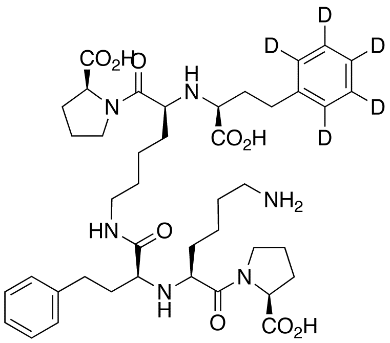 	(S)-Lisinopril Dimer-d5 - Chemical structure and product image