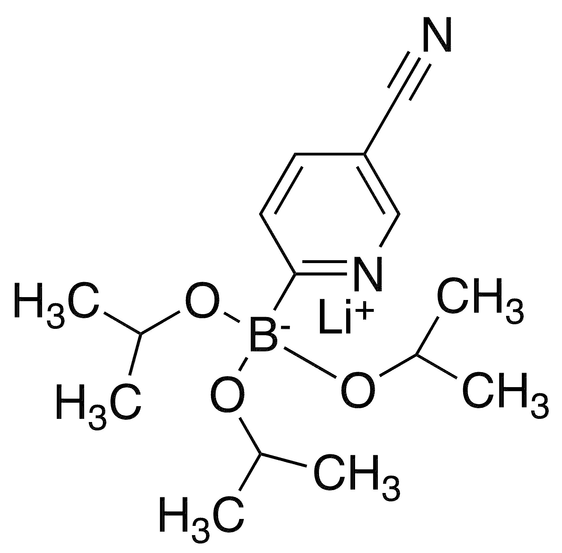 	Lithium (5-cyanopyridin-2-yl)triisopropoxyborate - Chemical structure and product image