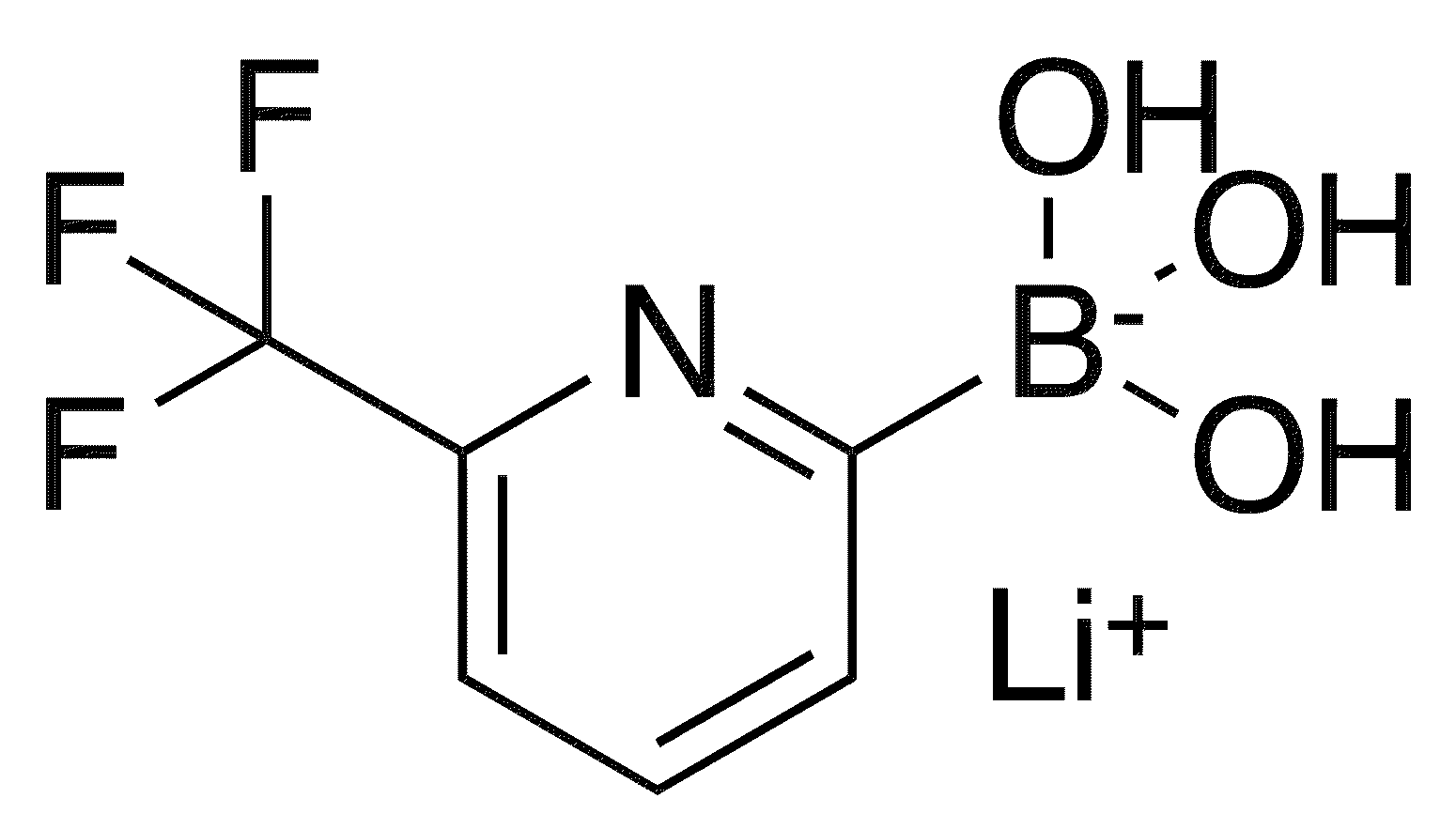 	Lithium trihydroxy(6-(trifluoromethyl)pyridin-2-yl)borate - Chemical structure and product image