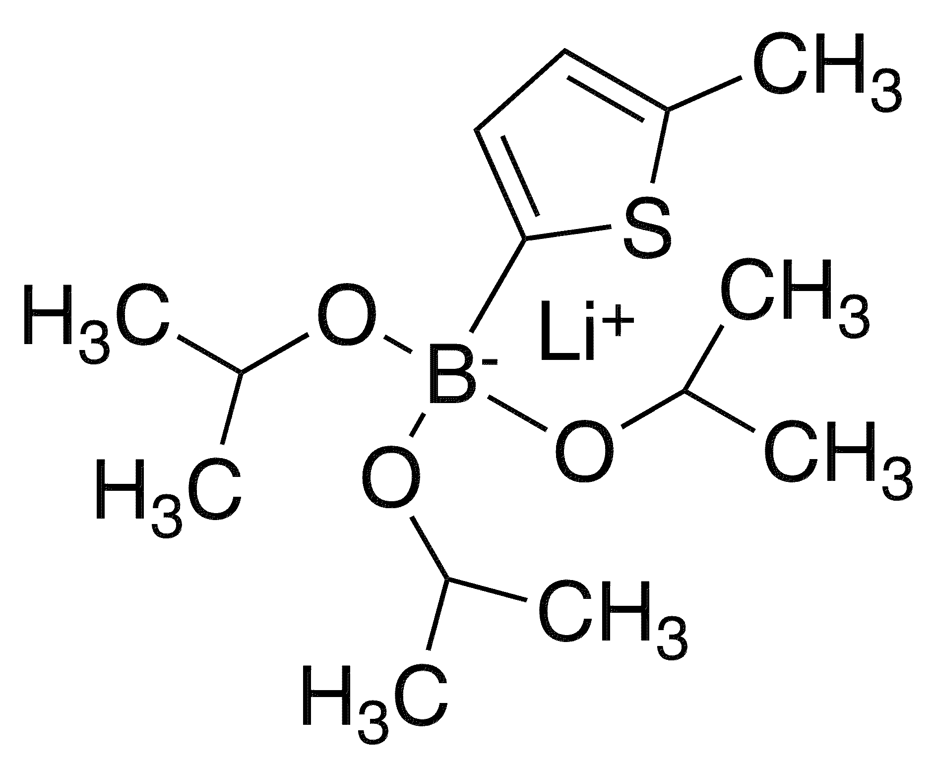 	Lithium triisopropoxy(5-methylthiophen-2-yl)borate - Chemical structure and product image