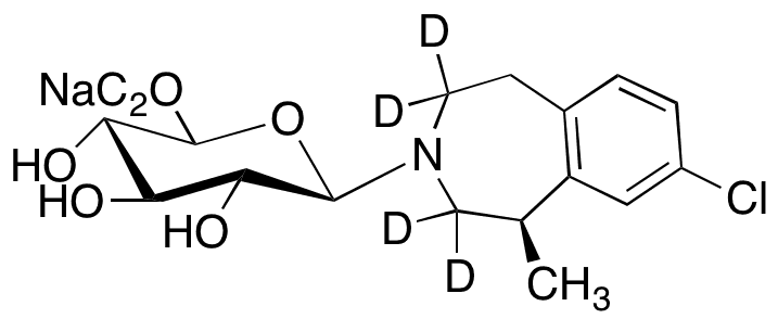 	(Lorcaserin-d4) N-beta-D-Glucuronide Sodium Salt - Chemical structure and product image