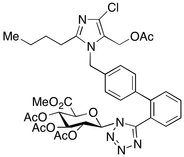 	Losartan Acetate N1-(3,4,5-O-Triacetyl)glucuronide Methyl Ester - Chemical structure and product image