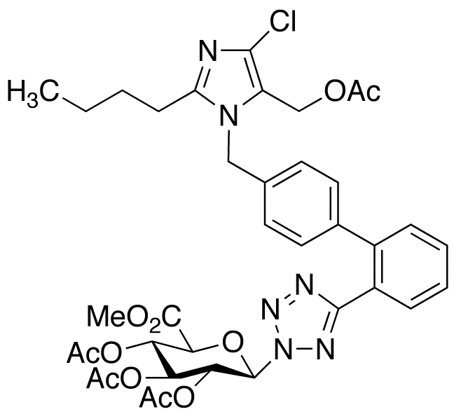 	Losartan Acetate N2-(3,4,5-O-Triacetyl)glucuronide Methyl Ester - Chemical structure and product image